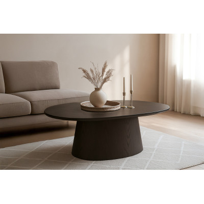 TIAGO-Table basse ovale Chêne Expresso