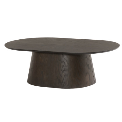 TIAGO-Table basse ovale Chêne Expresso