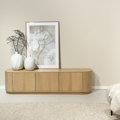 TIAGO-Meuble TV L180 cm Chêne