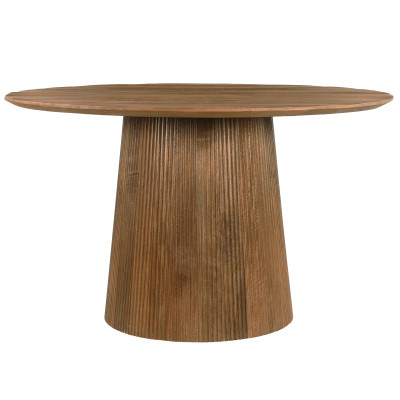 SIENNE-Table à manger Ronde 4 personnes, D.130 cm, en Manguier massif