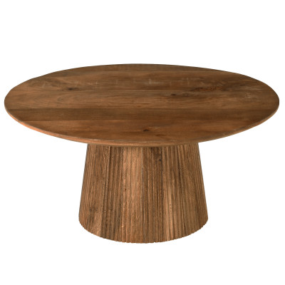 SIENNE-Table basse ronde D.80 cm en Manguier massif