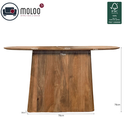 SIENNE-Console L.140 cm en bois massif