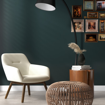 MALMO-Fauteuil en tisssu SoftCellar Sable et bois noyer