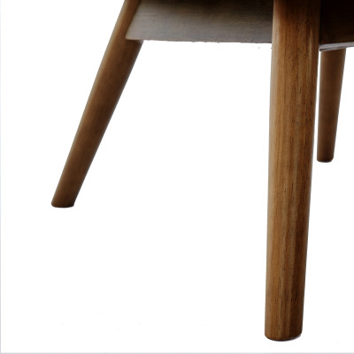 MALMO-Fauteuil en tisssu SoftCellar Sable et bois noyer