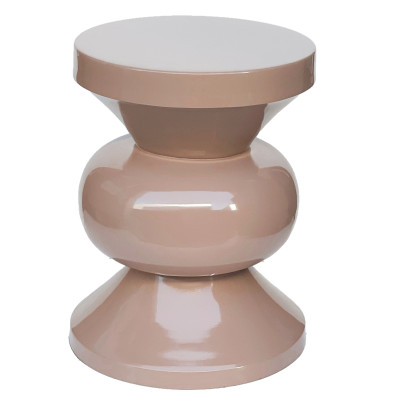 OLA-Beistelltisch aus lackiertem Stahl in Vintage Pink