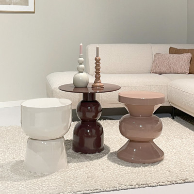 WESS-Table basse d'appoint acier laqué Purple