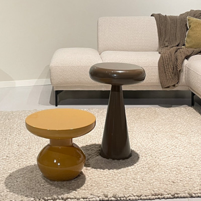 LOU-Table basse d'appoint acier laqué Mustard