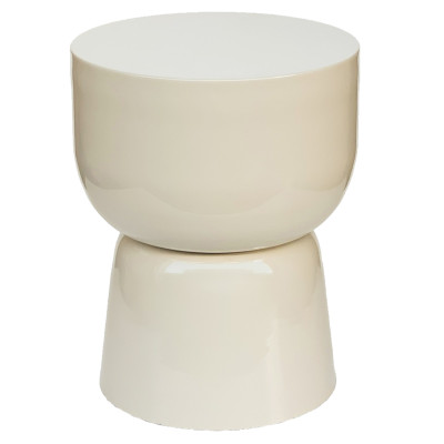 KIAN-Tavolino ausiliario in acciaio laccato Ivory