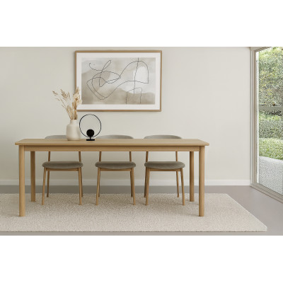 ROVERI-Tavolo da pranzo rettangolare L220 cm Rovere