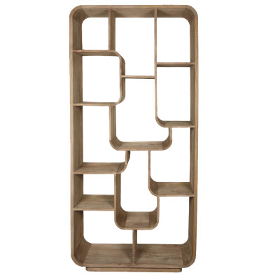 ADONA-Librería L 90 cm de madera maciza natural