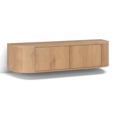 TIAGO-Mueble TV mural L.140 cm Roble