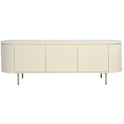 CREAM-TV-Möbel L 170 cm, aus Massivholz, Elfenbein