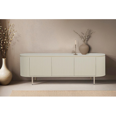 CREAM-TV-Möbel L 170 cm, aus Massivholz, Elfenbein