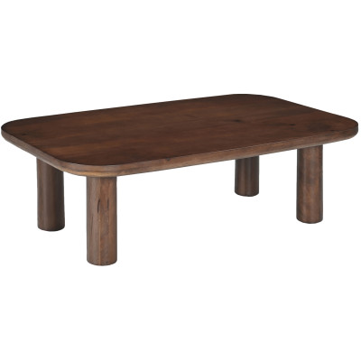 MODA-Couchtisch L.120 cm aus dunklem Massivholz