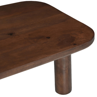 MODA-Couchtisch L.120 cm aus dunklem Massivholz