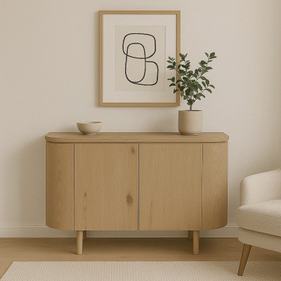 ROVERI- Sideboard mit 2 Türen aus Eiche