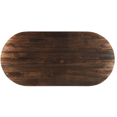 SIENNE-Table à manger Ovale12 p et + L.300 cm, Manguier teinté noyer