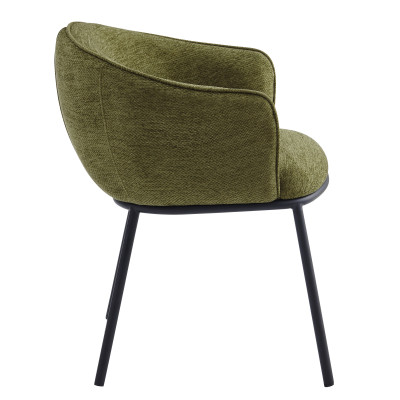 ALVIN-Sillón de mesa de tela Luxury Kaki