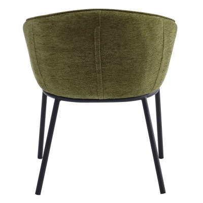 ALVIN-Sillón de mesa de tela Luxury Kaki