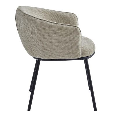 ALVIN-Sillón de mesa de tela Luxury beige