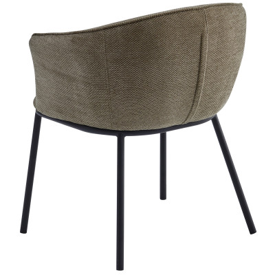 ALVIN-Fauteuil de table en tissu Luxury Taupe