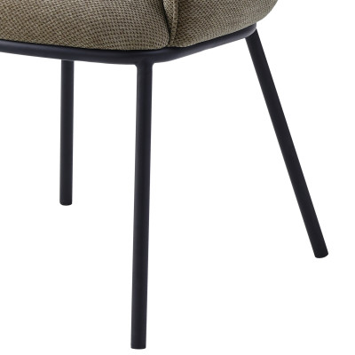 ALVIN-Fauteuil de table en tissu Luxury Taupe