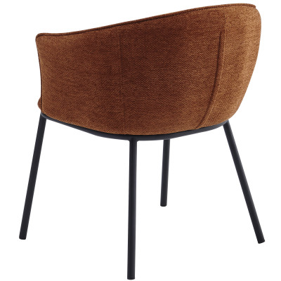 ALVIN-Tischsessel aus Stoff Luxury Terracotta