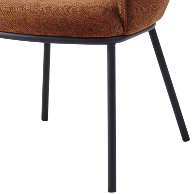 ALVIN-Tischsessel aus Stoff Luxury Terracotta