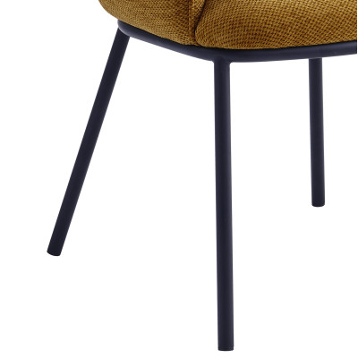 ALVIN-Tischsessel aus Stoff Luxury Senf