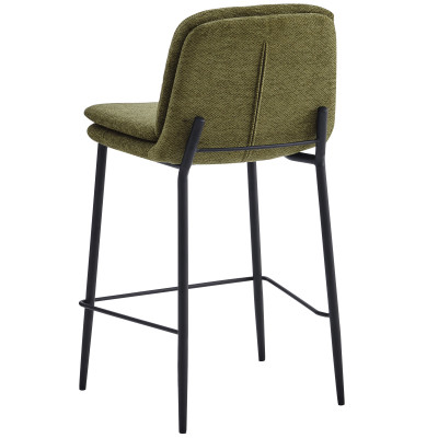 NOLAN-Barstuhl aus Stoff Luxury Kaki (2 Stück)