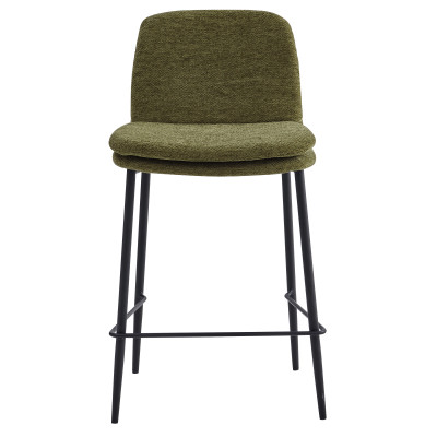 NOLAN-Silla de bar de tela Luxury Kaki (x2)