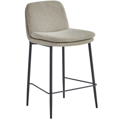 NOLAN-Sedia da bar in tessuto Luxury Beige (x2)