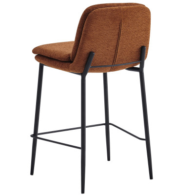 NOLAN-Barstuhl aus Stoff Luxury Terracotta (2 Stück)