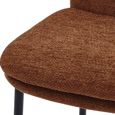 NOLAN-Silla de bar de tela Luxury Terracotta (x2)