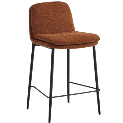 NOLAN-Barstuhl aus Stoff Luxury Terracotta (2 Stück)