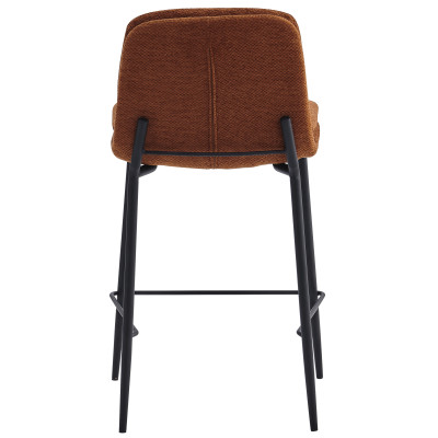 NOLAN-Sedia da bar in tessuto Luxury Terracotta (x2)