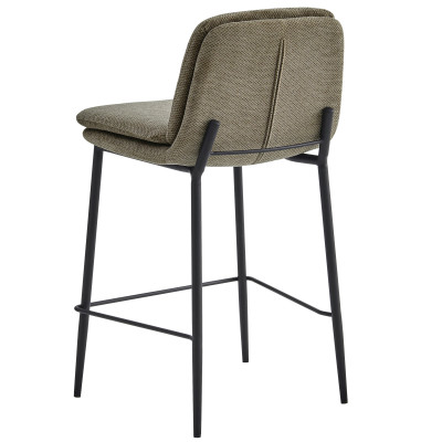 NOLAN-Sedia da bar in tessuto Luxury Marrone (x2)