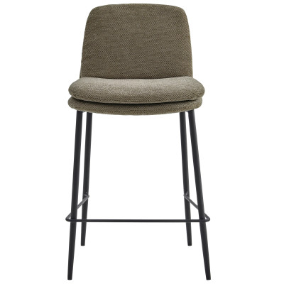 NOLAN-Barstuhl aus Stoff Luxury braun (2 Stück)