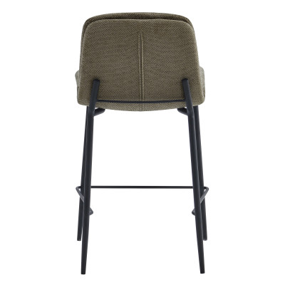 NOLAN-Chaise de bar en tissu Luxury Taupe (x2)