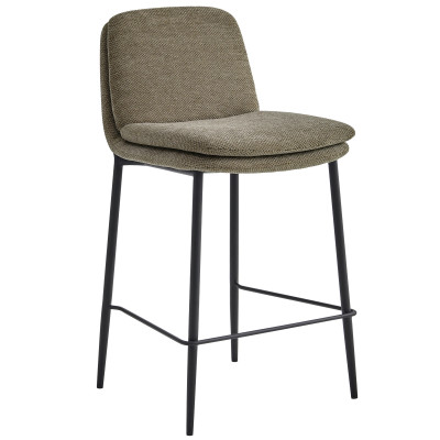 NOLAN-Sedia da bar in tessuto Luxury Marrone (x2)