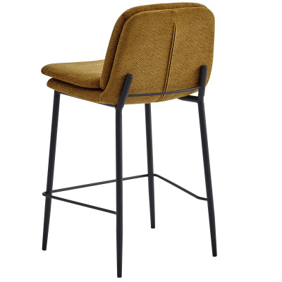 NOLAN-Silla de bar de tela Luxury Mostaza (x2)