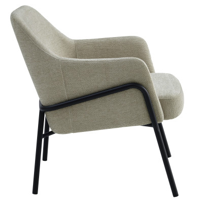 LAYTON-Fauteuil en tissu Luxury Grège