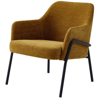 LAYTON-Poltrona in tessuto Luxury Senape