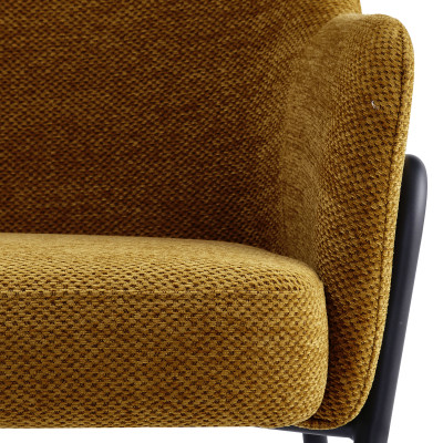 LAYTON-Fauteuil en tissu Luxury Moutarde