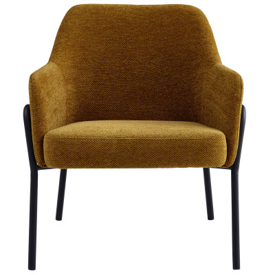 LAYTON-Poltrona in tessuto Luxury Senape