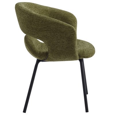 TRAVIS-Fauteuil de table en tissu Luxury Kaki