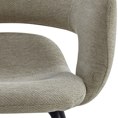 TRAVIS-Sillón de mesa de tela Luxury beige