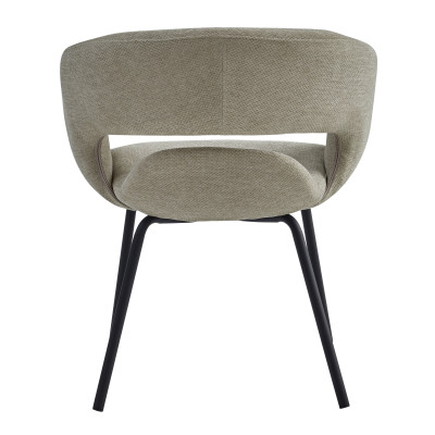 TRAVIS-Fauteuil de table en tissu Luxury Grège