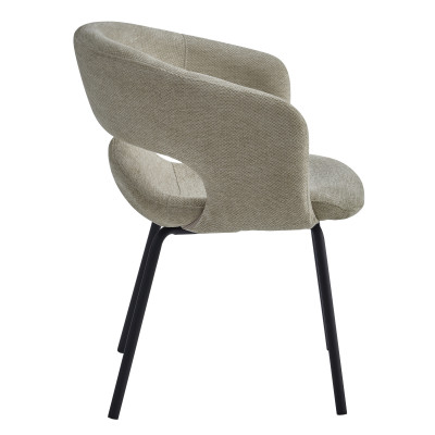 TRAVIS-Fauteuil de table en tissu Luxury Grège