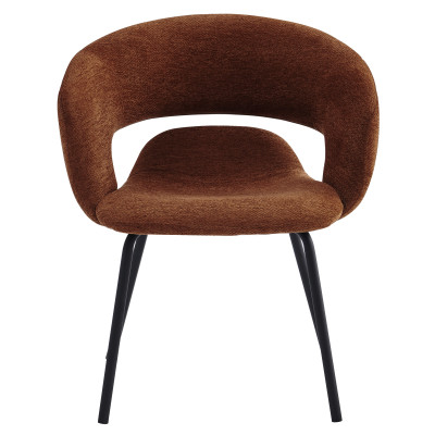 TRAVIS-Fauteuil de table en tissu Luxury Terracotta
